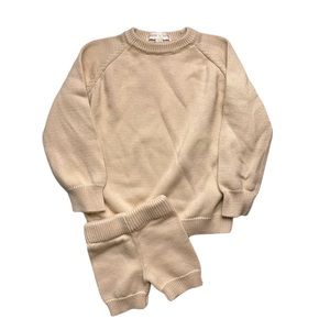 Small Shop Oversized Knit Sweater and Shorts Matching Set 9-12 Months